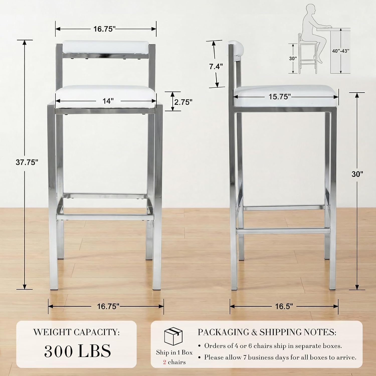 Conjunto de 2 Banquetas de Bar - Home Bar Stools avaliação e preço