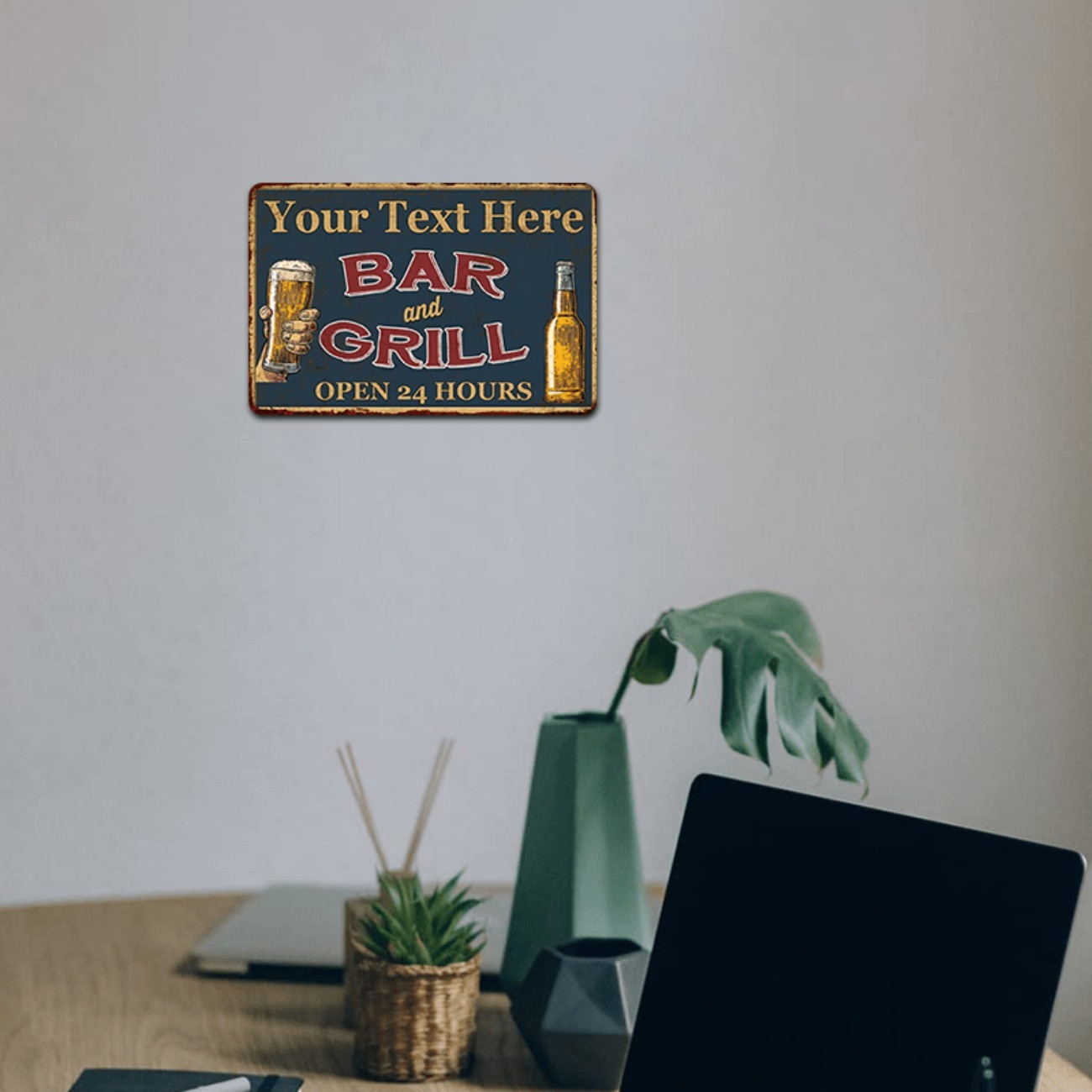 Placa de Alumínio Personalizáv - Home Bar Accessories avaliação e preço